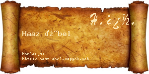 Haaz Ábel névjegykártya